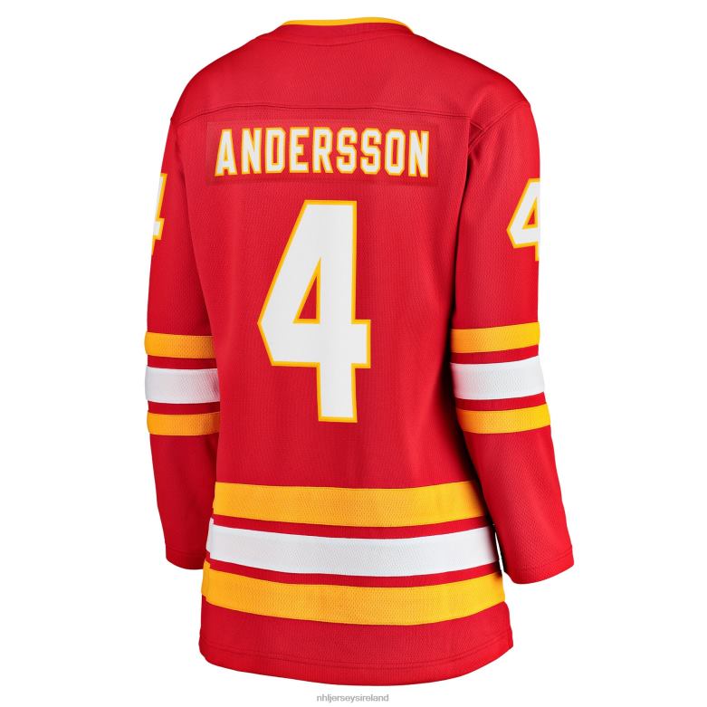 NHL Women Calgary Flames Rasmus Andersson Fanatics Branded Red Home Team Breakaway Player Jersey D002V1490 Clothing