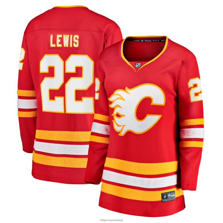 NHL Women Calgary Flames Trevor Lewis Fanatics Branded Red Home Breakaway Player Jersey D002V2107 Clothing