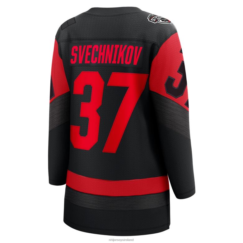 NHL Women Carolina Hurricanes Andrei Svechnikov Fanatics Branded Black 2023 Stadium Series Breakaway Player Jersey D002V894 Clothing