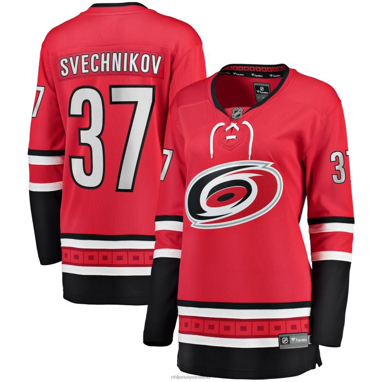 NHL Women Carolina Hurricanes Andrei Svechnikov Fanatics Branded Red Home Breakaway Player Jersey D002V926 Clothing
