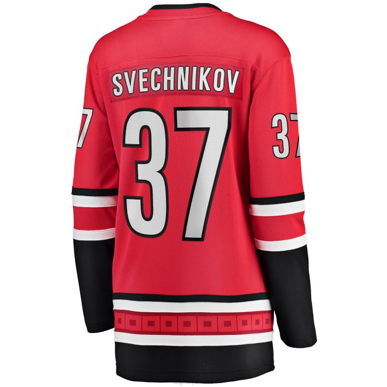 NHL Women Carolina Hurricanes Andrei Svechnikov Fanatics Branded Red Home Breakaway Player Jersey D002V926 Clothing
