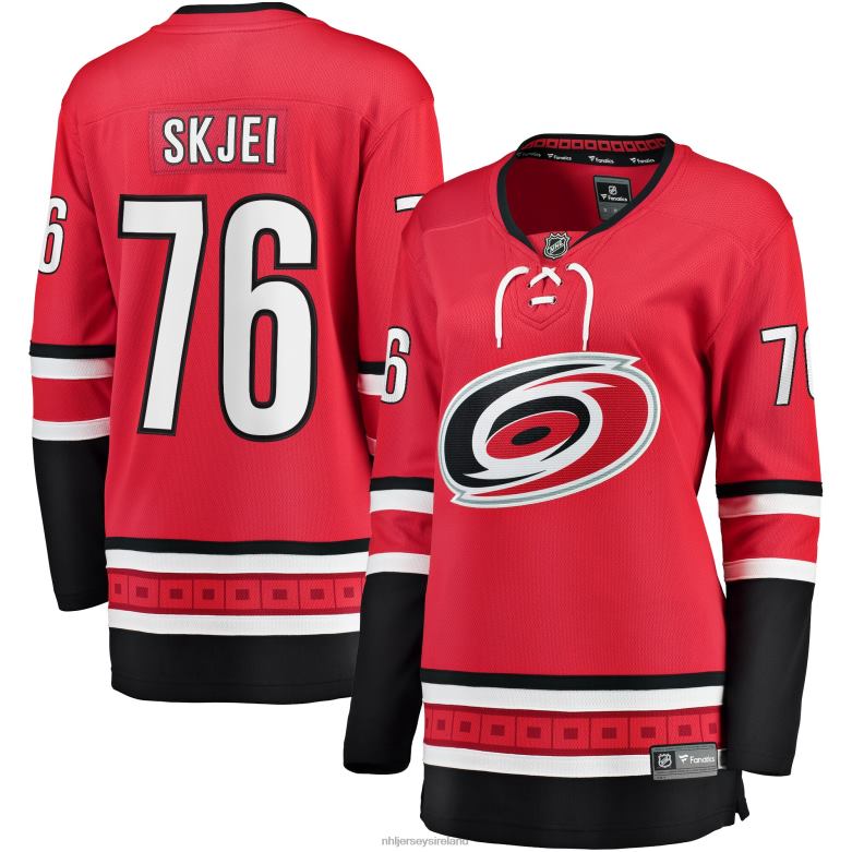 NHL Women Carolina Hurricanes Brady Skjei Fanatics Branded Red Breakaway Player Jersey D002V1362 Clothing