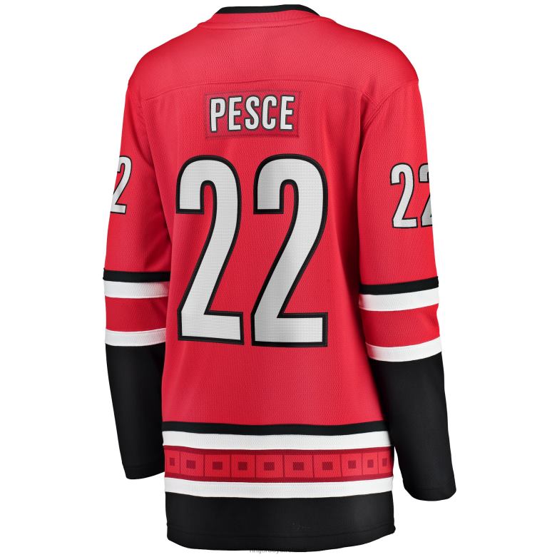 NHL Women Carolina Hurricanes Brett Pesce Fanatics Branded Red Home Breakaway Player Jersey D002V1780 Clothing