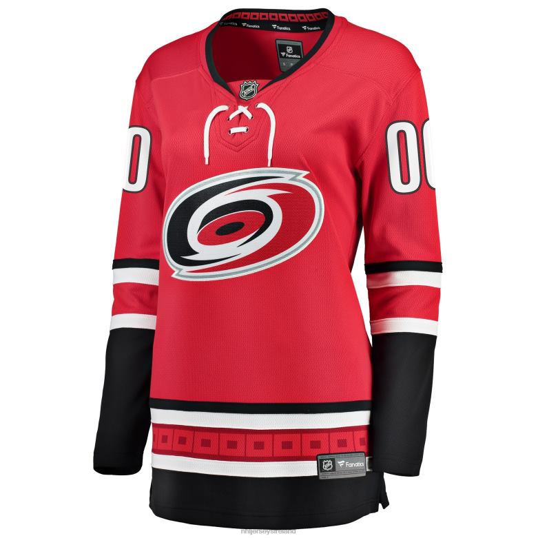NHL Women Carolina Hurricanes Fanatics Branded Red Home Breakaway Custom Jersey D002V530 Clothing
