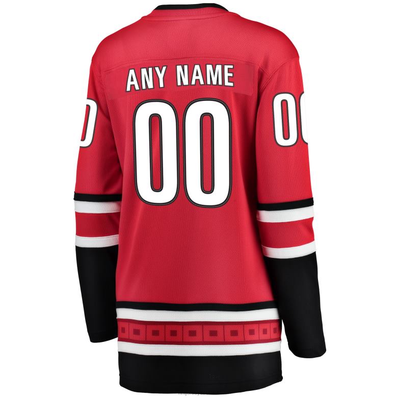 NHL Women Carolina Hurricanes Fanatics Branded Red Home Breakaway Custom Jersey D002V530 Clothing