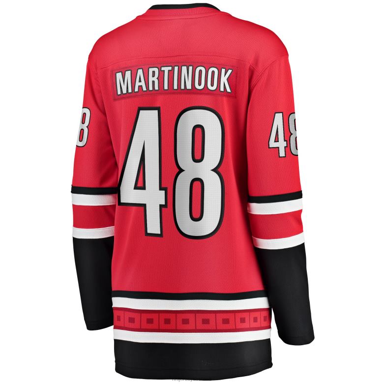 NHL Women Carolina Hurricanes Jordan Martinook Fanatics Branded Red Home Breakaway Player Jersey D002V2171 Clothing