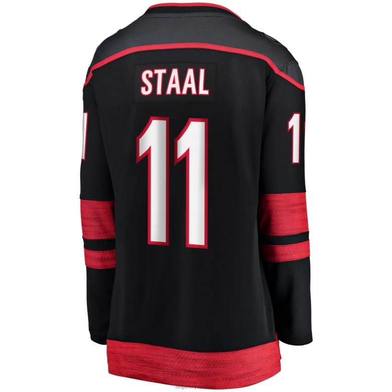 NHL Women Carolina Hurricanes Jordan Staal Fanatics Branded Black Home Captain Patch Breakaway Player Jersey D002V438 Clothing