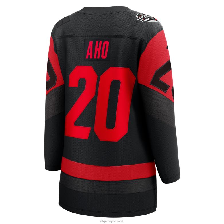 NHL Women Carolina Hurricanes Sebastian Aho Fanatics Branded Black 2023 Stadium Series Breakaway Player Jersey D002V492 Clothing