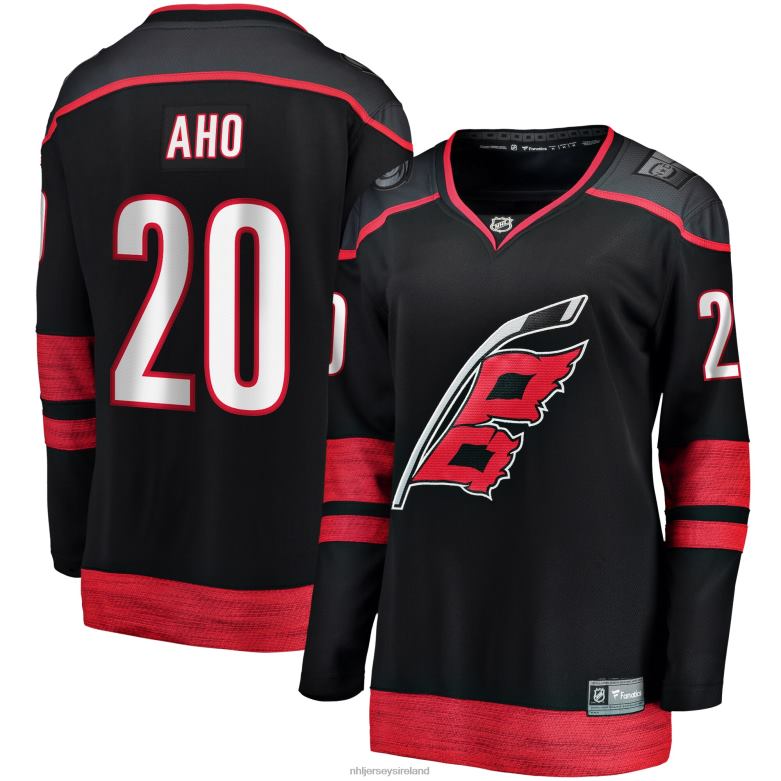 NHL Women Carolina Hurricanes Sebastian Aho Fanatics Branded Black Alternate Premier Breakaway Jersey D002V149 Clothing