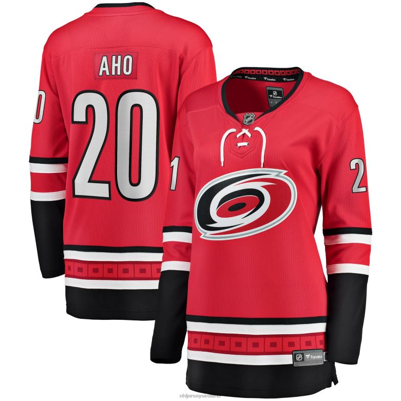 NHL Women Carolina Hurricanes Sebastian Aho Fanatics Branded Red Home Breakaway Player Jersey D002V1492 Clothing