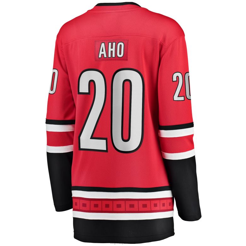 NHL Women Carolina Hurricanes Sebastian Aho Fanatics Branded Red Home Breakaway Player Jersey D002V1492 Clothing