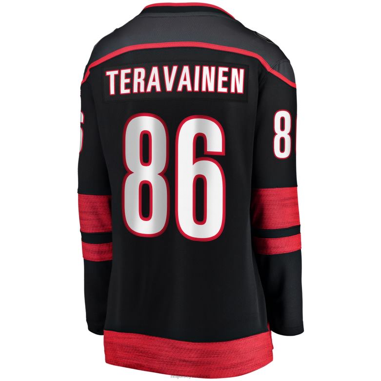 NHL Women Carolina Hurricanes Teuvo Teravainen Fanatics Branded Black Home Breakaway Player Jersey D002V1145 Clothing