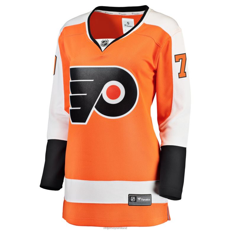 NHL Women Carter Hart Philadelphia Flyers Fanatics Branded Home Premier Breakaway Player Jersey - Orange D002V860 Clothing