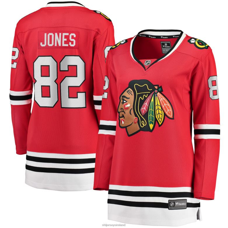 NHL Women Chicago Blackhawks Caleb Jones Fanatics Branded Red Breakaway Player Jersey D002V2214 Clothing