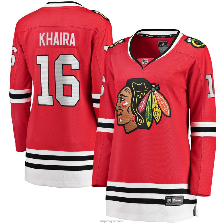 NHL Women Chicago Blackhawks Jujhar Khaira Fanatics Branded Red Breakaway Player Jersey D002V1686 Clothing