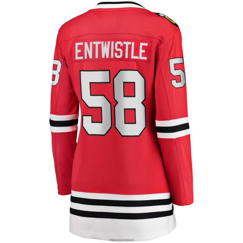 NHL Women Chicago Blackhawks Mackenzie Entwistle Fanatics Branded Red Home Breakaway Player Jersey D002V2280 Clothing