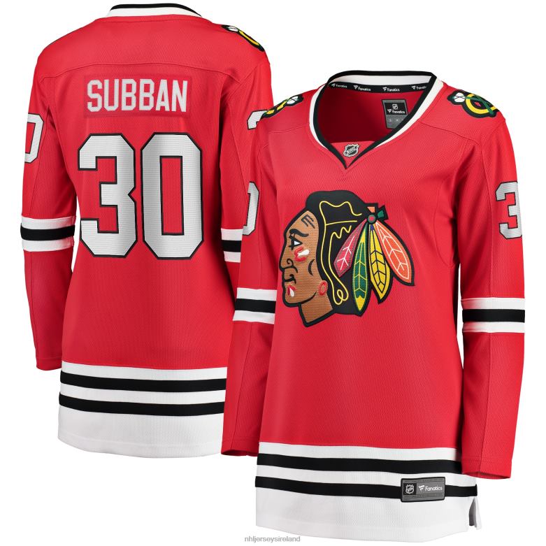 NHL Women Chicago Blackhawks Malcolm Subban Fanatics Branded Red Breakaway Home Player Jersey D002V2366 Clothing