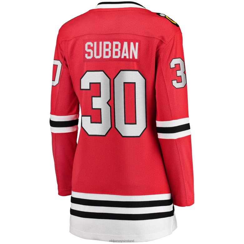 NHL Women Chicago Blackhawks Malcolm Subban Fanatics Branded Red Breakaway Home Player Jersey D002V2366 Clothing