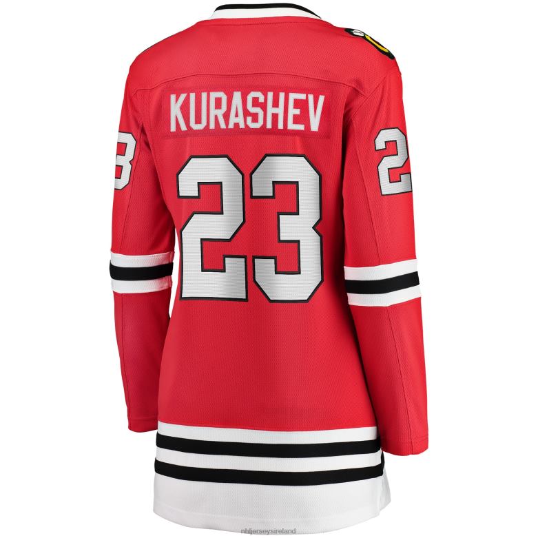 NHL Women Chicago Blackhawks Philipp Kurashev Fanatics Branded Red Home Breakaway Player Jersey D002V2162 Clothing