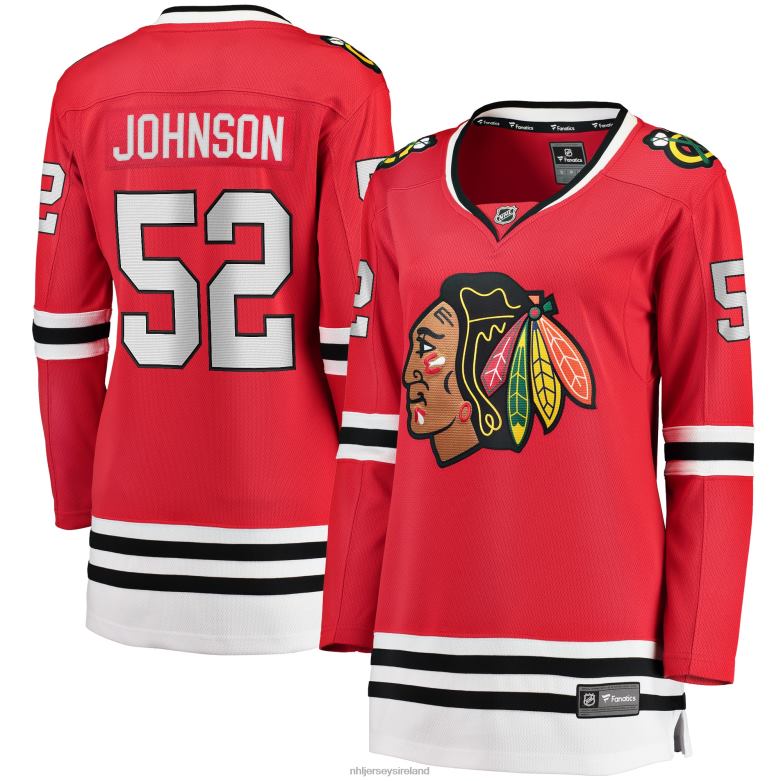 NHL Women Chicago Blackhawks Reese Johnson Fanatics Branded Red Home Breakaway Player Jersey D002V1878 Clothing