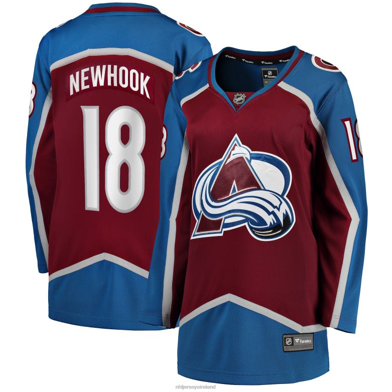 NHL Women Colorado Avalanche Alex Newhook Fanatics Branded Burgundy Home Breakaway Player Jersey D002V1428 Clothing