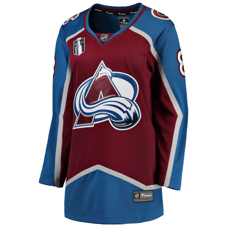 NHL Women Colorado Avalanche Cale Makar Fanatics Branded Burgundy Home 2022 Stanley Cup Final Breakaway Player Jersey D002V82 Clothing