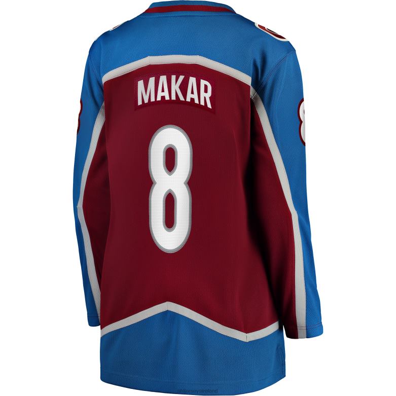NHL Women Colorado Avalanche Cale Makar Fanatics Branded Burgundy Home 2022 Stanley Cup Final Breakaway Player Jersey D002V82 Clothing