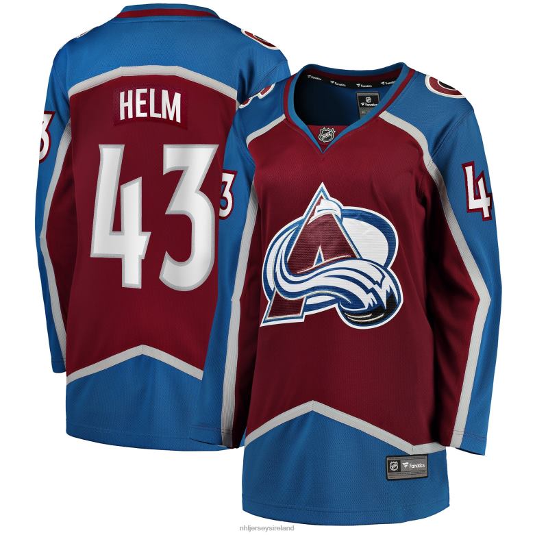 NHL Women Colorado Avalanche Darren Helm Fanatics Branded Burgundy Home Breakaway Player Jersey D002V1521 Clothing