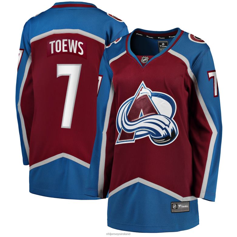 NHL Women Colorado Avalanche Devon Toews Fanatics Branded Burgundy Home Breakaway Player Jersey D002V1240 Clothing