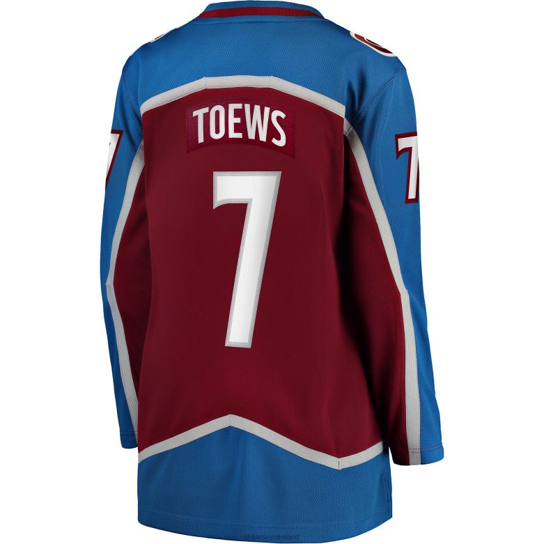 NHL Women Colorado Avalanche Devon Toews Fanatics Branded Burgundy Home Breakaway Player Jersey D002V1240 Clothing