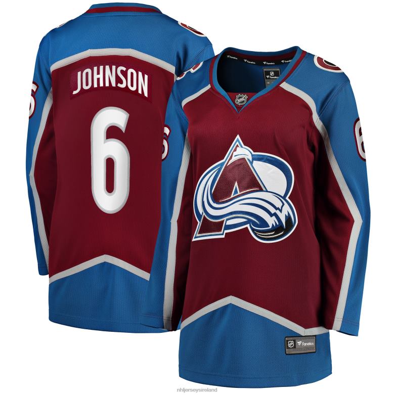 NHL Women Colorado Avalanche Erik Johnson Fanatics Branded Burgundy Home Breakaway Player Jersey D002V1305 Clothing
