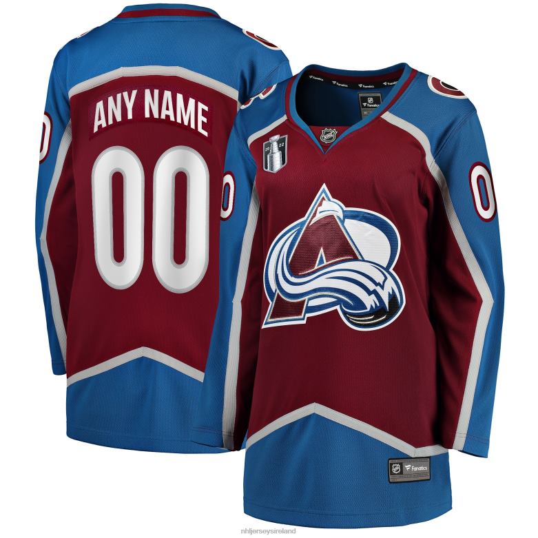 NHL Women Colorado Avalanche Fanatics Branded Burgundy Home 2022 Stanley Cup Final Breakaway Custom Jersey D002V600 Clothing