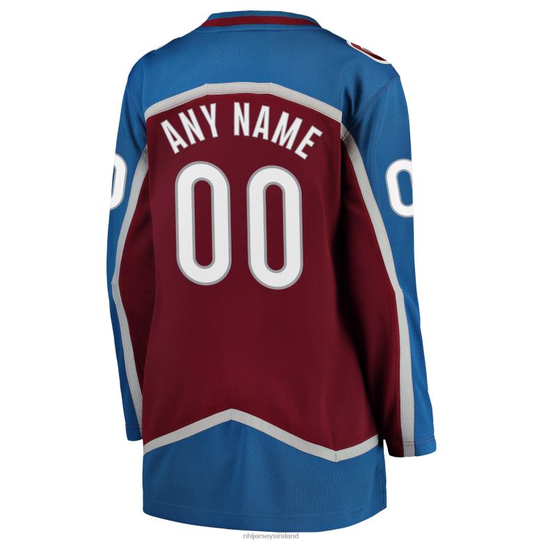 NHL Women Colorado Avalanche Fanatics Branded Maroon Home Breakaway Custom Jersey D002V2414 Clothing