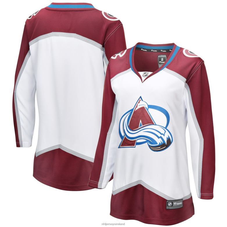 NHL Women Colorado Avalanche Fanatics Branded White Away Breakaway Blank Jersey D002V927 Clothing