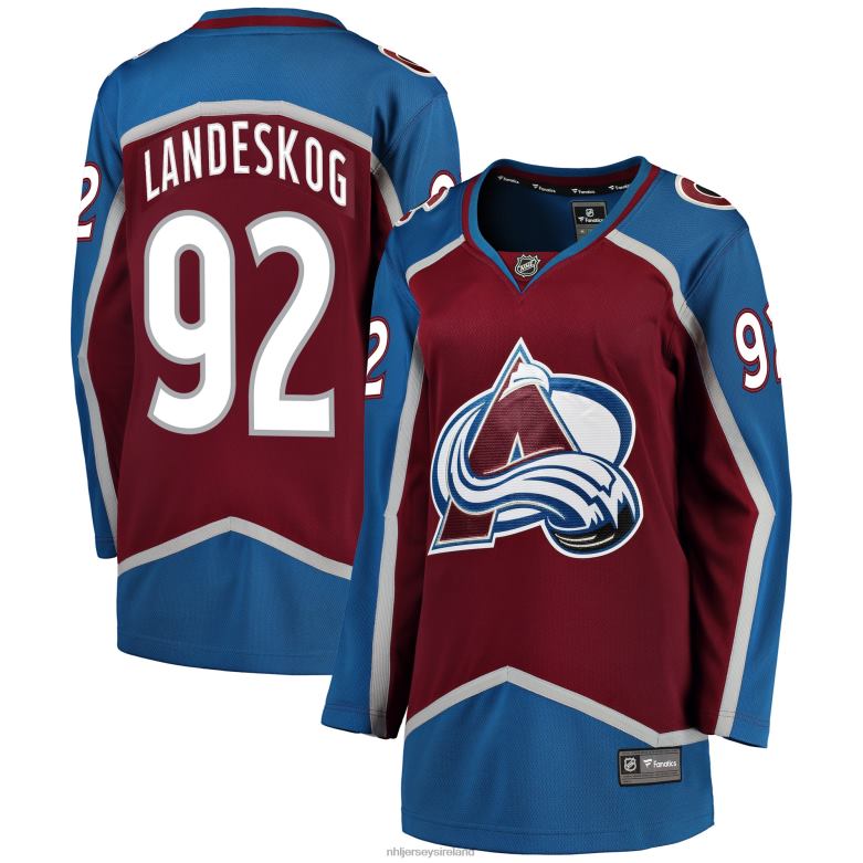 NHL Women Colorado Avalanche Gabriel Landeskog Fanatics Branded Burgundy Breakaway Player Jersey D002V1402 Clothing