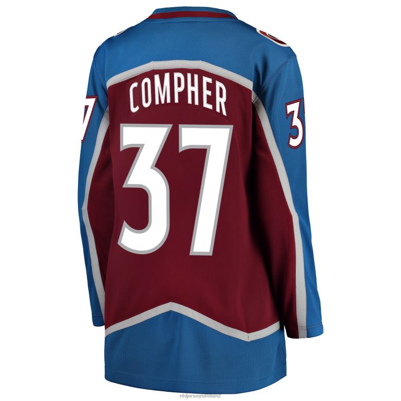 NHL Women Colorado Avalanche JT Compher Fanatics Branded Burgundy Breakaway Player Jersey D002V2022 Clothing