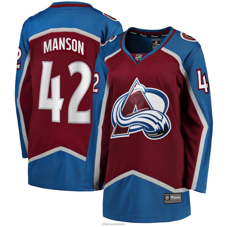 NHL Women Colorado Avalanche Josh Manson Fanatics Branded Burgundy Home Breakaway Player Jersey D002V1689 Clothing