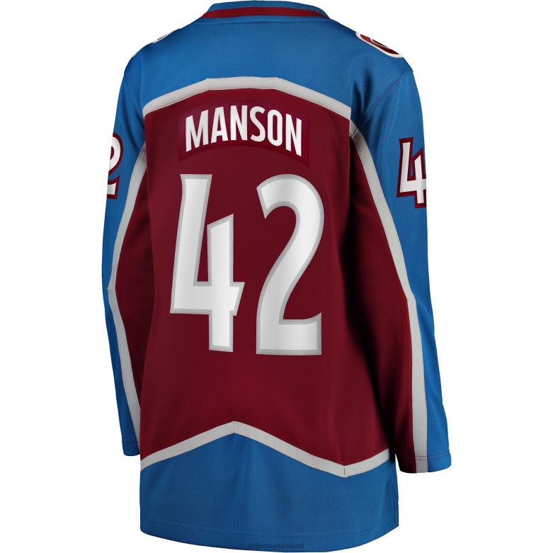 NHL Women Colorado Avalanche Josh Manson Fanatics Branded Burgundy Home Breakaway Player Jersey D002V1689 Clothing