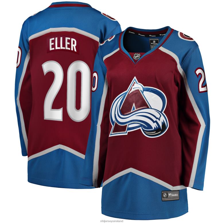 NHL Women Colorado Avalanche Lars Eller Fanatics Branded Burgundy Home Breakaway Jersey D002V2237 Clothing