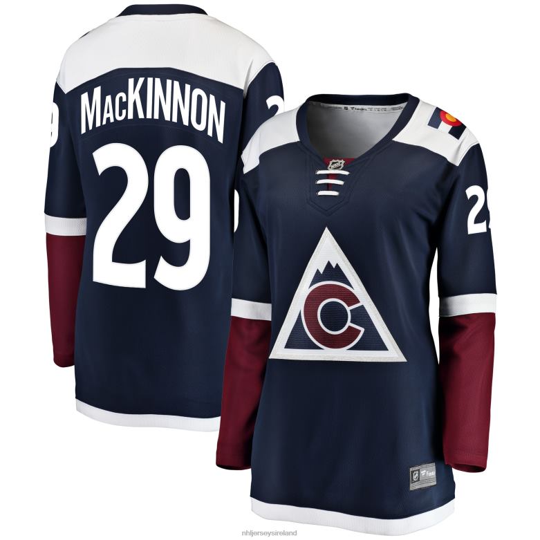 NHL Women Colorado Avalanche Nathan Mackinnon Fanatics Branded Navy Alternate Breakaway Player Jersey D002V3 Clothing