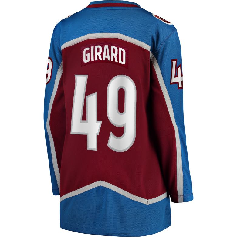 NHL Women Colorado Avalanche Samuel Girard Fanatics Branded Burgundy Home Breakaway Player Jersey D002V1705 Clothing