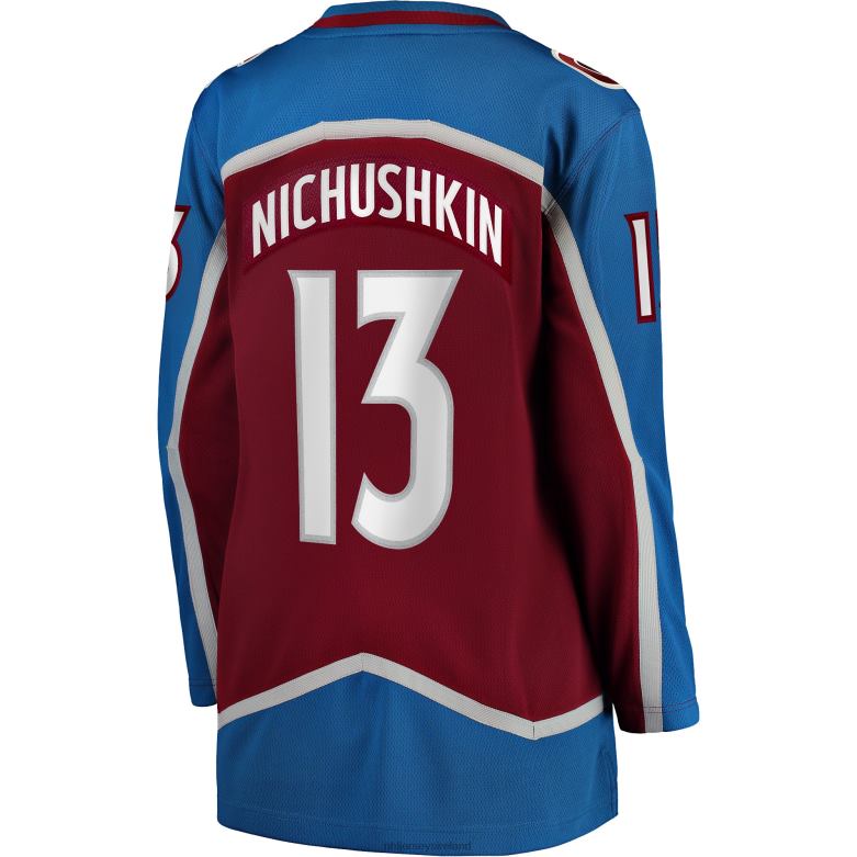 NHL Women Colorado Avalanche Valeri Nichushkin Fanatics Branded Burgundy Home Breakaway Player Jersey D002V329 Clothing