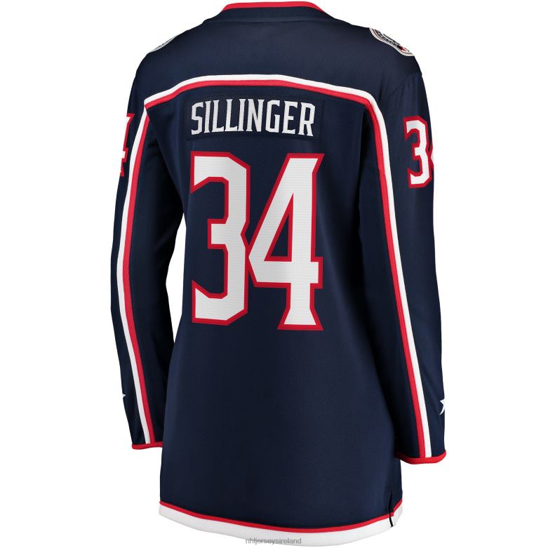 NHL Women Columbus Blue Jackets Cole Sillinger Fanatics Branded Navy Home Breakaway Player Jersey D002V2206 Clothing