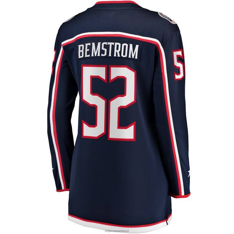 NHL Women Columbus Blue Jackets Emil Bemstrom Fanatics Branded Navy Home Breakaway Player Jersey D002V2227 Clothing