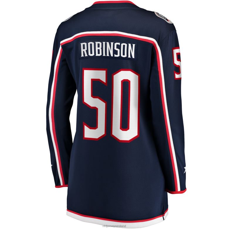 NHL Women Columbus Blue Jackets Eric Robinson Fanatics Branded Navy Home Breakaway Player Jersey D002V2182 Clothing