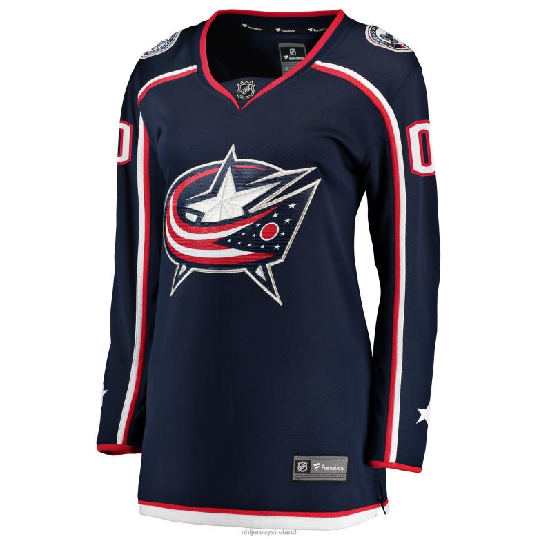 NHL Women Columbus Blue Jackets Fanatics Branded Navy Home Breakaway Custom Jersey D002V914 Clothing