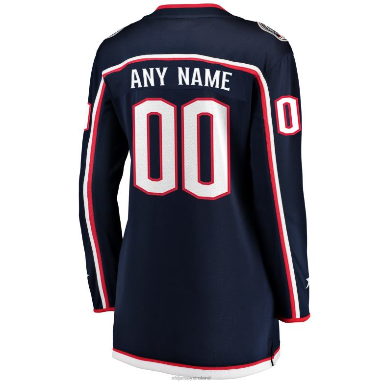 NHL Women Columbus Blue Jackets Fanatics Branded Navy Home Breakaway Custom Jersey D002V914 Clothing