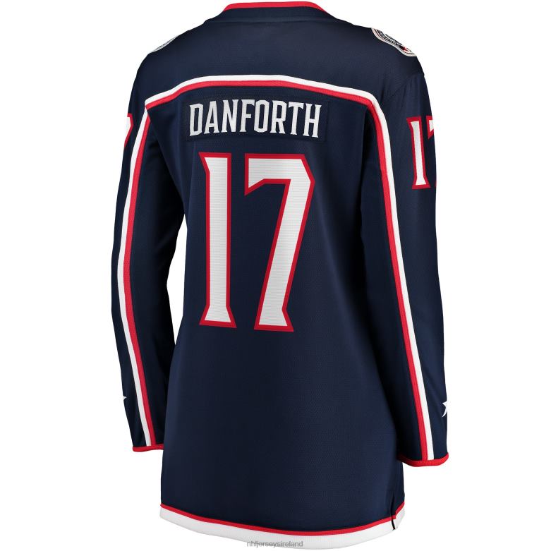 NHL Women Columbus Blue Jackets Justin Danforth Fanatics Branded Navy Home Breakaway Player Jersey D002V2187 Clothing