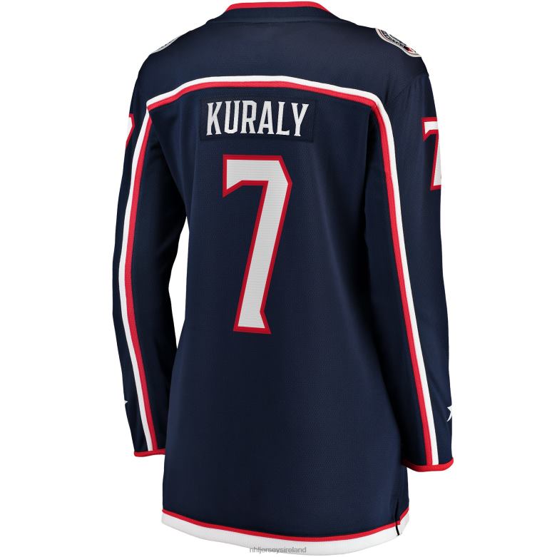 NHL Women Columbus Blue Jackets Sean Kuraly Fanatics Branded Navy Home Breakaway Player Jersey D002V972 Clothing