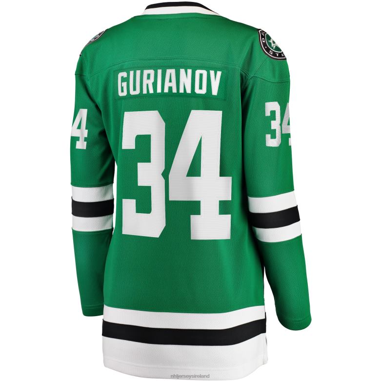 NHL Women Dallas Stars Denis Gurianov Fanatics Branded Kelly Green Home Breakaway Player Jersey D002V1854 Clothing